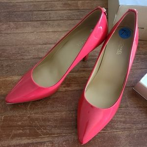 New Michael Kors Flex Mid Pump heels shoes red 7.5